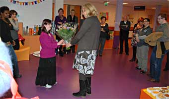 Felicitaties van Marijke voor Jasmijn, Almere 27-11-2009