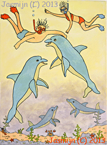 Spelen met dolfijnen, Jasmijn + Co ©2013
